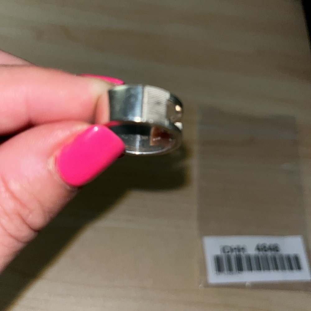 NWOT Gucci Silver Geometric Ring 925 size 5 50mm - Picture 3 of 5